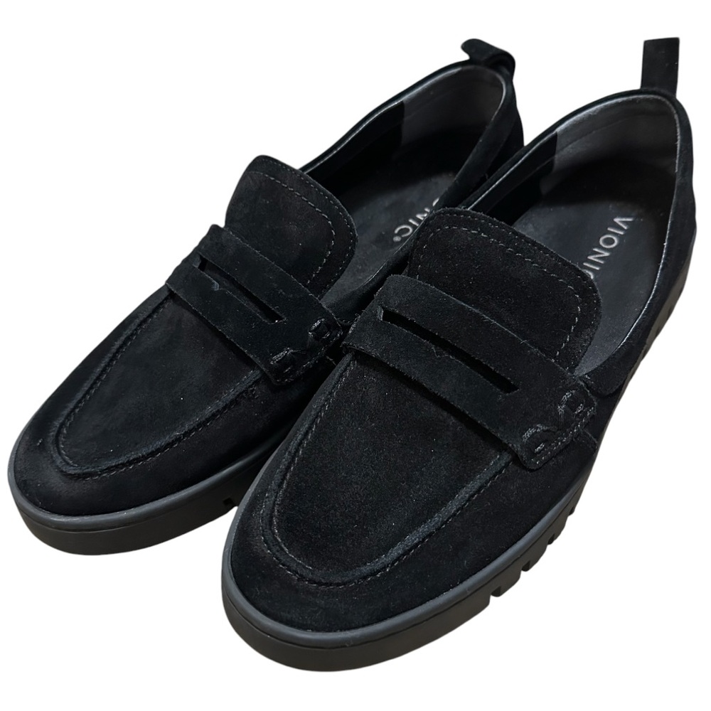 Vionic Women's Uptown Loafers in black suede size 9